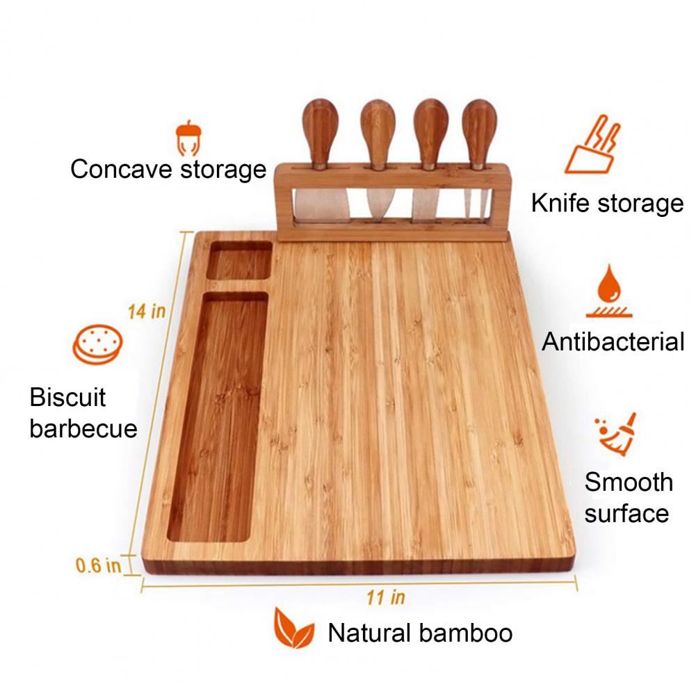 Depot Deluxe™ | Bamboo Charcuterie  Board and Knife Set